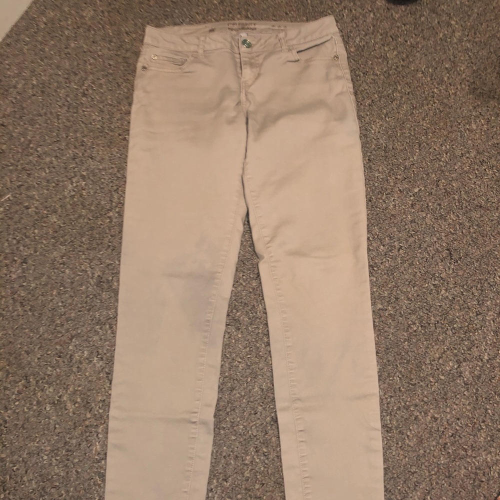 Khaki skinny jeans
